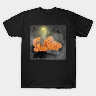 Halloween cats with pumpkin T-Shirt